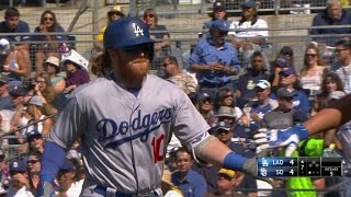 LAD@SD: Turner ties the game with a solo home run