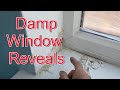 Leaking Window Damage. Wall Texture Repair