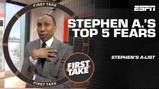 Stephen's A-List: Top 5️⃣ FEARS! Molly Qerim \u0026 Cowboys make the list?! 👻🎃 | First Take