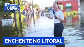 Balanço Geral mostra transtornos provocados pela chuva em Peruíbe (SP)