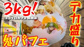 【デカ盛りパフェ】3kgの巨大パフェを注文した結果！