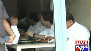 Rahul Gandhi Haves Davanagere Benne Dose For Lunch, Siddaramaiah \u0026 Others Accompany Him