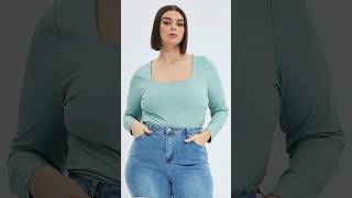 5 Best Necklines For Plus Size Women😍🙉 #fashion #plussize #curvyfashion