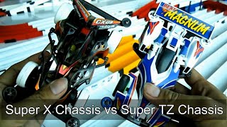 Balapan TAMIYA Mini 4WD MAX BREAKER CX09 vs BEAT MAGNUM STB # Super X Chassis vs Super TZ Chassis