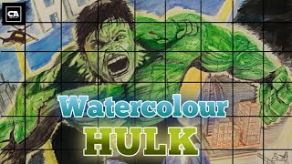 Watercolour Painting Hulk | #hulk #portrait | Speed Drawing | Avengers | Sushil Saini | Cristal Art