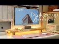 desk setup makeover + desk tour 🌷✨ (minimal, functional & aesthetic) | DIY monitor riser