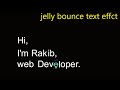 bounce Jelly Effects on Text | Using Html and Css