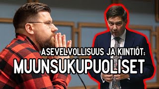 Muunsukupuolisten asevelvollisuus ja kiintiöt? - Tynkkynen kysyy, tasa-arvoministeri ihan hukassa