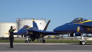 F/A-18 U.S.Navy Blue Angels from Take off to Land - JB Charleston 2022 Air Expo  美國海軍藍天使特技飛行隊