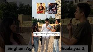 Public Choose between Singham Again V/S Bhool Bhulaiyaa 3 Clash | Vox Pop | Arham Chordia #voxpop