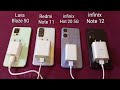 Lava Blaze 5G Vs Redmi Note 11 Vs Infinix Hot 20 5G Vs Infinix Note 12 CHARGING TEST ( 0 To 100% )