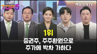 [오늘장TOP5 1위] 증권주, 주주환원으로 주가에 박차 가하다