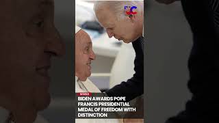 Biden awards Pope Francis Presidential Medal of Freedom with distinction