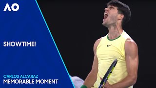 Carlos Alcaraz Rips Absolutely MASSIVE Forehand! | Australian Open 2024