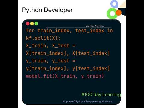 Problem_3: Implement k-fold cross-validation with Scikit-learn #upgrade2python #ai #coding #py