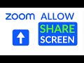 Enable ZOOM SCREEN SHARING