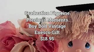 Graduation Figurine Precious Moments Boy Doll Vintage Enesco Gift