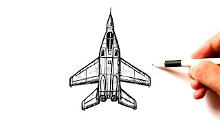 How to draw a Fighter jet | Step by Step
