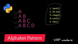 Alphabet Pattern in Python | Print A B C D Triangle | Python Pattern Program for Beginners