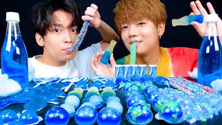 【ASMR】海外の青いお菓子だけを爆食したよ！！！【咀嚼音】