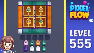Pixel Flow Level 555 Solution Walkthrough