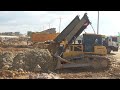 SHANTUI DH17c2 Bulldozer incredible power dirt pushing to fill big pond