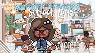 Sunshine Academy School Tour! ☀️📚🌺 Modern Mansion || 🔊VOICED || Toca Life Build Tour