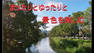 【佐賀県】佐賀市　晴れた川沿い走行 嘉瀬川・多布施川篇　Drive the road along the river while enjoying the scenery