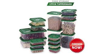 Refrigerator Tupperware 17pcs Container Food Storage Box