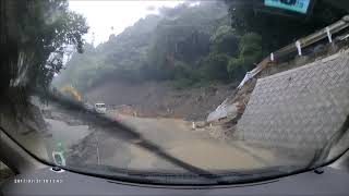 北部九州豪雨　朝倉市黒川地区を走る