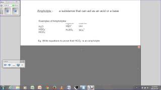 Acids and bases : Strong and weak acids, concentrated and dilute and ampholytes