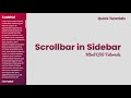 How to Add Scrollbar in Sidebar using HTML and CSS | Sidebar Scroll CSS @codehal