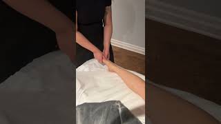 How to lymphatic drainage massage a leg for my patient🦵#shorts