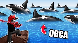 Roblox : Fisch #32 🐋 เมื่อฉันไล่ล่า ORCA ฝูงวาฬเพชฌฆาตที่กำลังอพยพ !!!