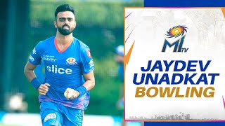 Jaydev Unadkat in action | Mumbai Indians