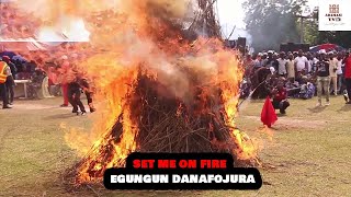 MYSTERY EGUNGUN DANAFOJURA YORUBA MASQUERADE👹 SET ABLAZE🔥😱  !!! YET FIRE DID NOT HURT HIM😲😲