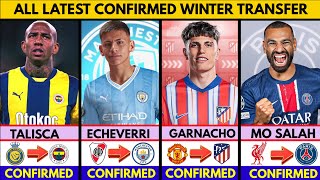 🚨LATEST CONFIRMED TRANSFERS NEWS WINTER 2024✅ SALAH TO PSG🔥ECHEVERRI TO MAN CITY🎉 GARNACHO, TALISCA✈