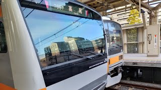 799T 209系 81編成 国立駅2番線を発車するシーン