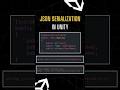 🎮 Save your game data like a pro! Learn JSON Serialization in Unity in 50 seconds! 🔥 #GameDevShorts