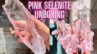 Pink Selenite Crystal Wholesale Unboxing! Crystal Available NOW! Cold Brew Crystals