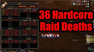 Hardcore Naxx RAID WIPE - 36 Deaths (Grief)