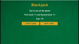 Speed Coding | HTML, CSS, Javascript - Black Jack game