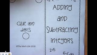 Adding and Subtracting Integer Notes