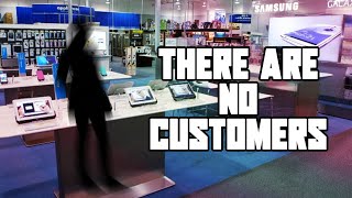 there are no customers in the store