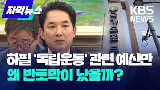 [자막뉴스] 하필 '독립운동' 관련 예산만 왜 반토막이 났을까? / KBS 2023.09.08.