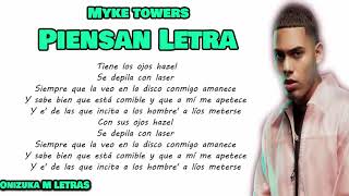 Myke Towers - Piensan (Letra) Con Audio
