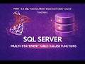 SQL Tutorial Part 6.3 | Multi‑Statement Table‑Valued Functions in SQL
