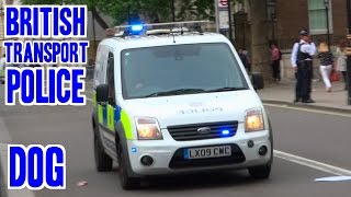 British Transport Police Dog Ford Transit urgently responding