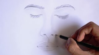 Cómo dibujar un rasgo facial femenino, sencillo y rápido| How to draw a female facial feature
