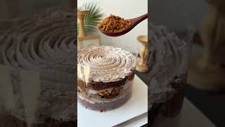 Immersive | Soft fufu~ Caramel cocoa cake #Immersive cake making